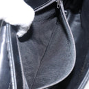 BALLY Chain Shoulder Bag Leather Black Gold Auth am9112-12