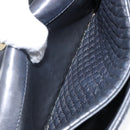 BALLY Chain Shoulder Bag Leather Black Gold Auth am9112-22