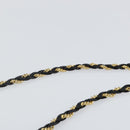 BALLY Chain Shoulder Bag Leather Black Gold Auth am9112-8