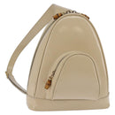 GUCCI Bamboo Body Bag Patent leather Beige Gold 007 2113 0127 Auth am9114-1