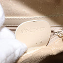 GUCCI Bamboo Body Bag Patent leather Beige Gold 007 2113 0127 Auth am9114-12