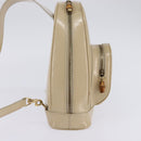 GUCCI Bamboo Body Bag Patent leather Beige Gold 007 2113 0127 Auth am9114-4