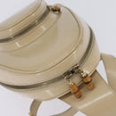 GUCCI Bamboo Body Bag Patent leather Beige Gold 007 2113 0127 Auth am9114-6