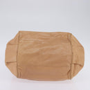 Chloe Etel Hand Bag Leather 2way Beige Gold Auth am9116-5