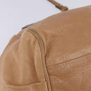 Chloe Etel Hand Bag Leather 2way Beige Gold Auth am9116-17