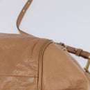 Chloe Etel Hand Bag Leather 2way Beige Gold Auth am9116-10