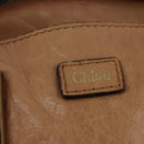 Chloe Etel Hand Bag Leather 2way Beige Gold Auth am9116-18