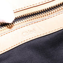 Chloe Etel Hand Bag Leather 2way Beige Gold Auth am9116-19