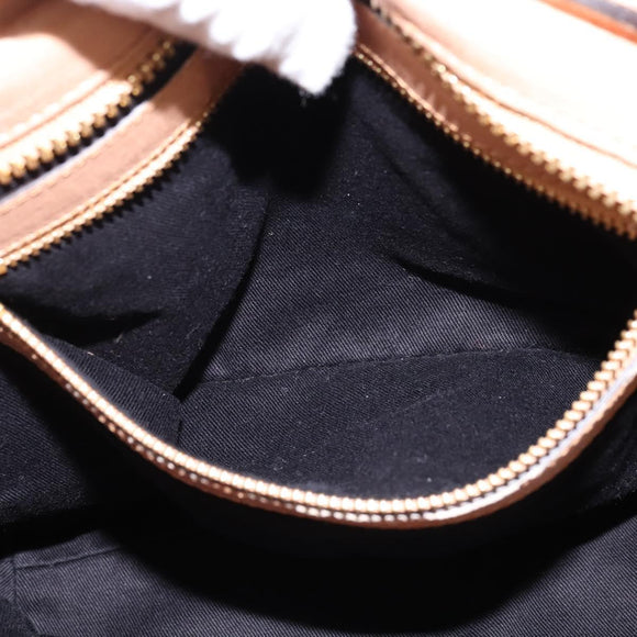 Chloe Etel Hand Bag Leather 2way Beige Gold Auth am9116