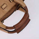 Chloe Etel Hand Bag Leather 2way Beige Gold Auth am9116-7