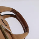 Chloe Etel Hand Bag Leather 2way Beige Gold Auth am9116-14