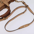 Chloe Etel Hand Bag Leather 2way Beige Gold Auth am9116-8