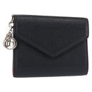 Christian Dior Bifold Wallet Leather Navy Auth am9127-1