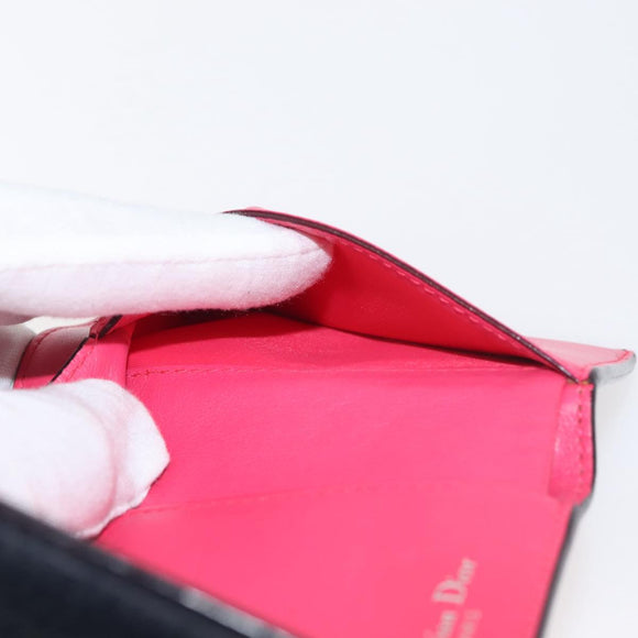 Christian Dior Bifold Wallet Leather Navy Auth am9127