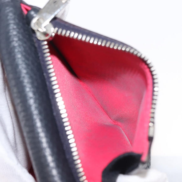 Christian Dior Bifold Wallet Leather Navy Auth am9127