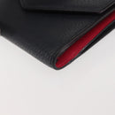 Christian Dior Bifold Wallet Leather Navy Auth am9127-9