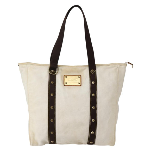 LOUIS VUITTON Antigua Cabas GM Tote Bag Ecru M40033 LV Auth am9129