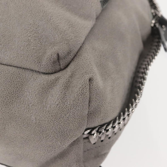 Stella MacCartney Falabella Chain Backpack Suede Gray Silver 410905 Auth am9133