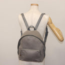 Stella MacCartney Falabella Chain Backpack Suede Gray Silver 410905 Auth am9133-25