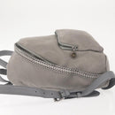 Stella MacCartney Falabella Chain Backpack Suede Gray Silver 410905 Auth am9133-4