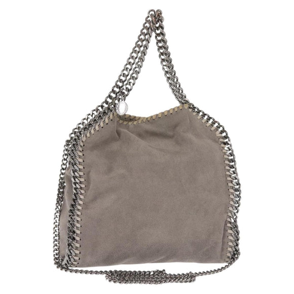Stella MacCartney Chain Falabella Bag Suede Gray Silver 371223 Auth am9134