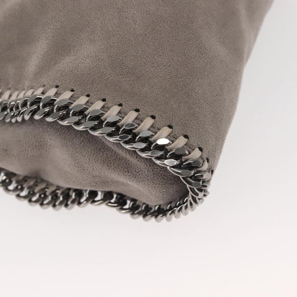Stella MacCartney Chain Falabella Bag Suede Gray Silver 371223 Auth am9134