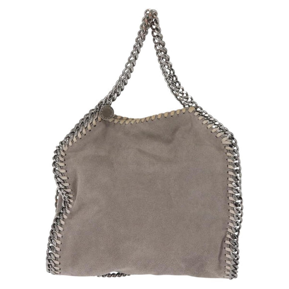 Stella MacCartney Chain Falabella Bag Suede Gray Silver 371223 Auth am9134