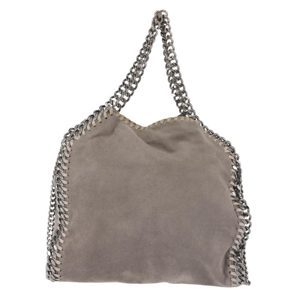 Stella MacCartney Chain Falabella Bag Suede Gray Silver 371223 Auth am9134