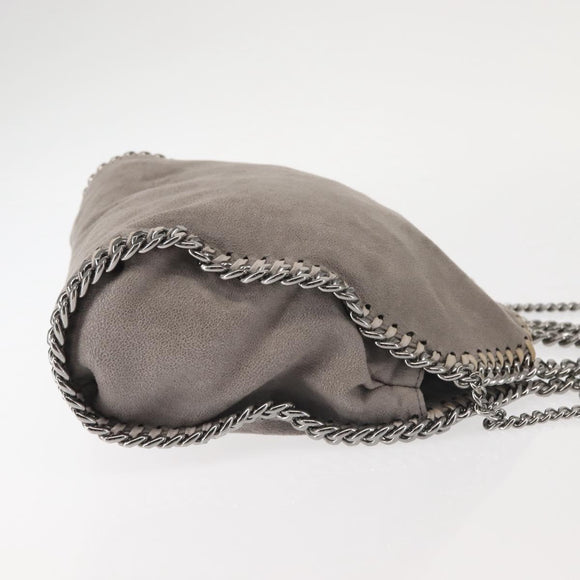 Stella MacCartney Chain Falabella Bag Suede Gray Silver 371223 Auth am9134