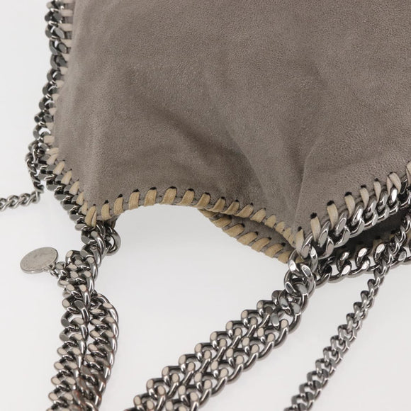 Stella MacCartney Chain Falabella Bag Suede Gray Silver 371223 Auth am9134