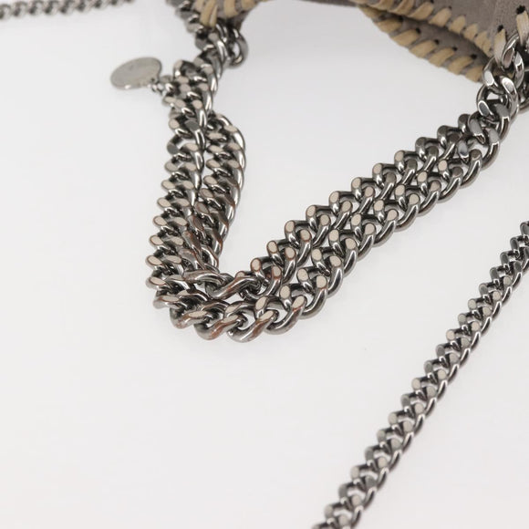 Stella MacCartney Chain Falabella Bag Suede Gray Silver 371223 Auth am9134