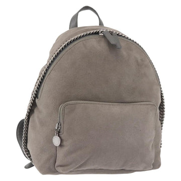 Stella MacCartney Falabella Chain Backpack Suede Gray Silver 410905 Auth am9135