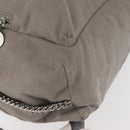 Stella MacCartney Falabella Chain Backpack Suede Gray Silver 410905 Auth am9135-15