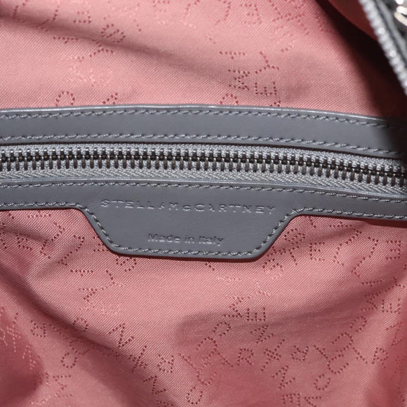 Stella MacCartney Falabella Chain Backpack Suede Gray Silver 410905 Auth am9135