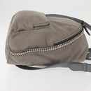 Stella MacCartney Falabella Chain Backpack Suede Gray Silver 410905 Auth am9135-3