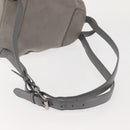 Stella MacCartney Falabella Chain Backpack Suede Gray Silver 410905 Auth am9135-9