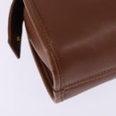 Coach Hand Bag Leather 2way Brown Auth am9143-18