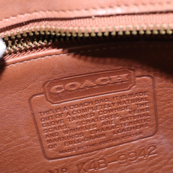 Coach Hand Bag Leather 2way Brown Auth am9143