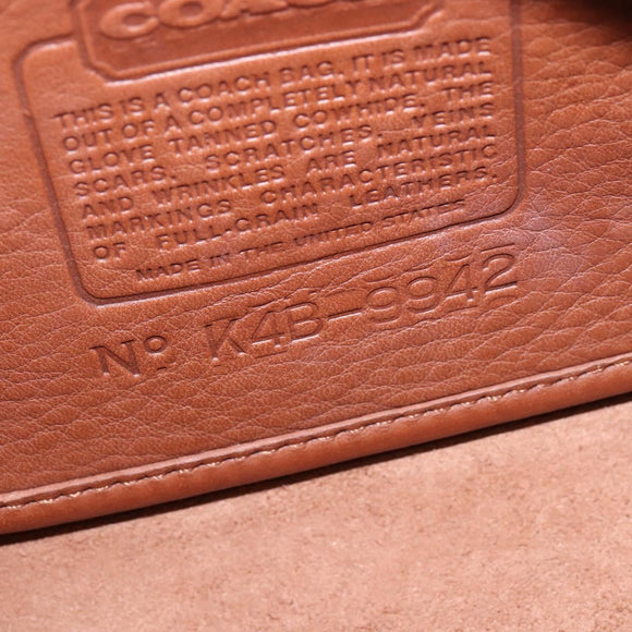 Coach Hand Bag Leather 2way Brown Auth am9143