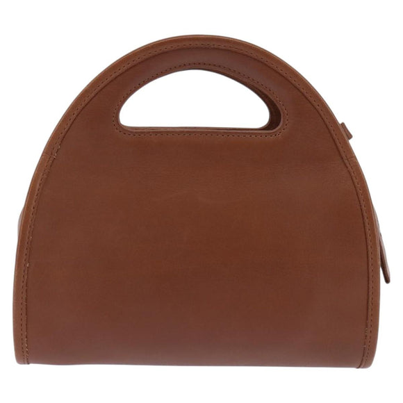 Coach Hand Bag Leather 2way Brown Auth am9143