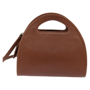 Coach Hand Bag Leather 2way Brown Auth am9143 - 0