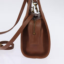 Coach Hand Bag Leather 2way Brown Auth am9143-4