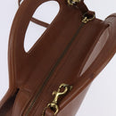 Coach Hand Bag Leather 2way Brown Auth am9143-6