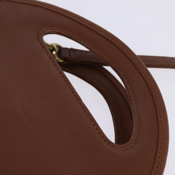 Coach Hand Bag Leather 2way Brown Auth am9143