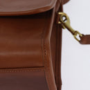 Coach Hand Bag Leather 2way Brown Gold Auth am9144-15