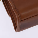 Coach Hand Bag Leather 2way Brown Gold Auth am9144-16