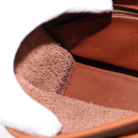 Coach Hand Bag Leather 2way Brown Gold Auth am9144