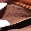 Coach Hand Bag Leather 2way Brown Gold Auth am9144-11