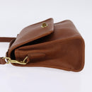 Coach Hand Bag Leather 2way Brown Gold Auth am9144-3