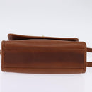 Coach Hand Bag Leather 2way Brown Gold Auth am9144-5